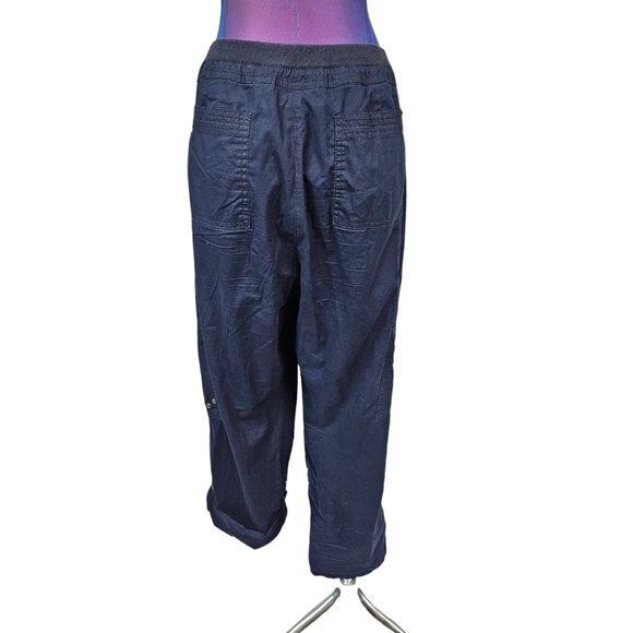 Chico's Navy Y2K Convertible Cargo Pants Size 12 Women's Chico's Size 2 P24 - Picture 7 of 10